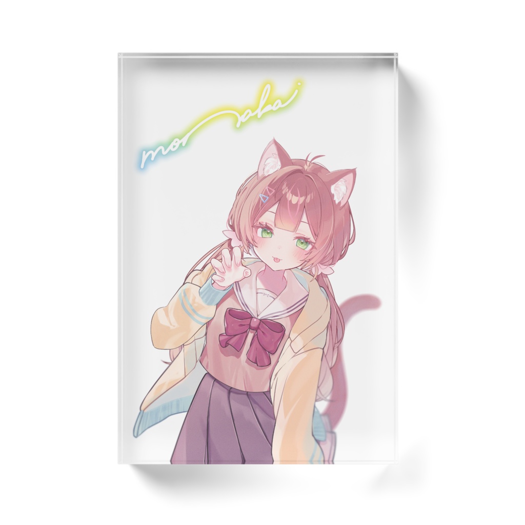 にゃんにゃんアクリルブロック