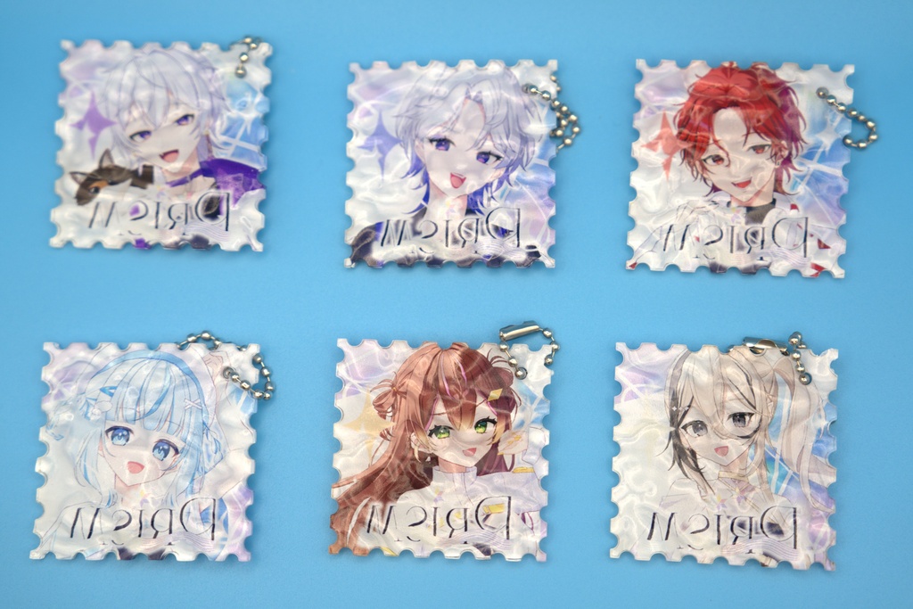 【Cafe PRISM事後通販💎】切手風水面アクリルチャーム