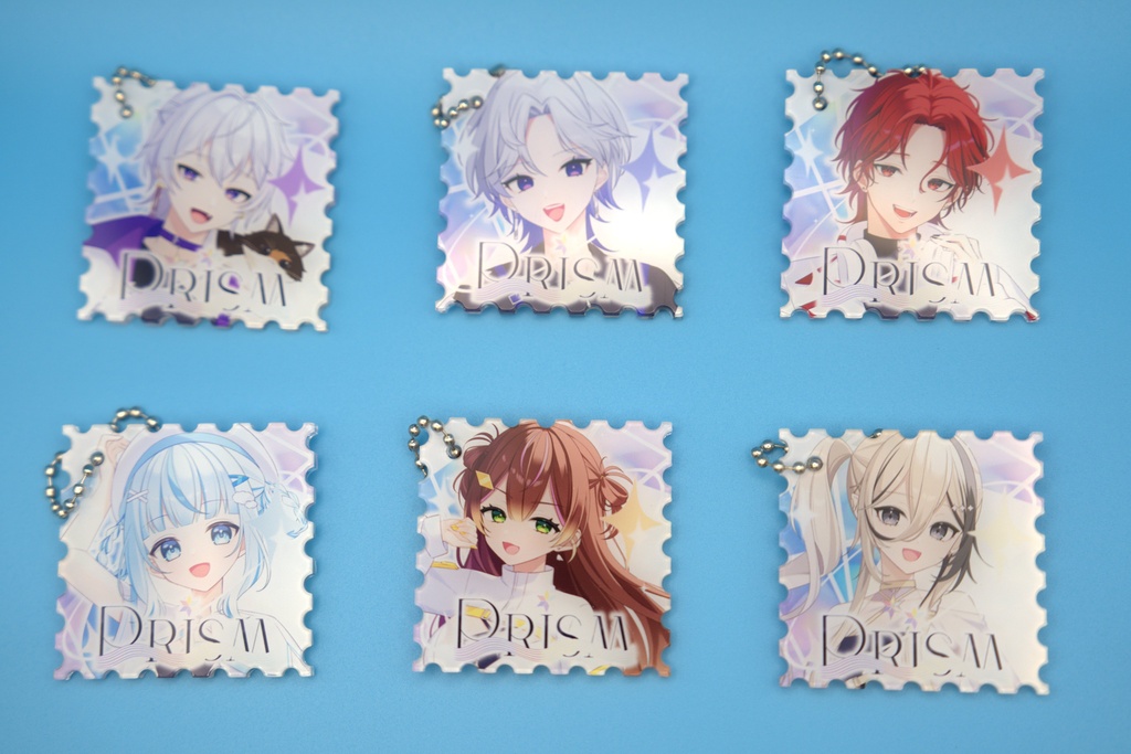 【Cafe PRISM事後通販💎】切手風水面アクリルチャーム