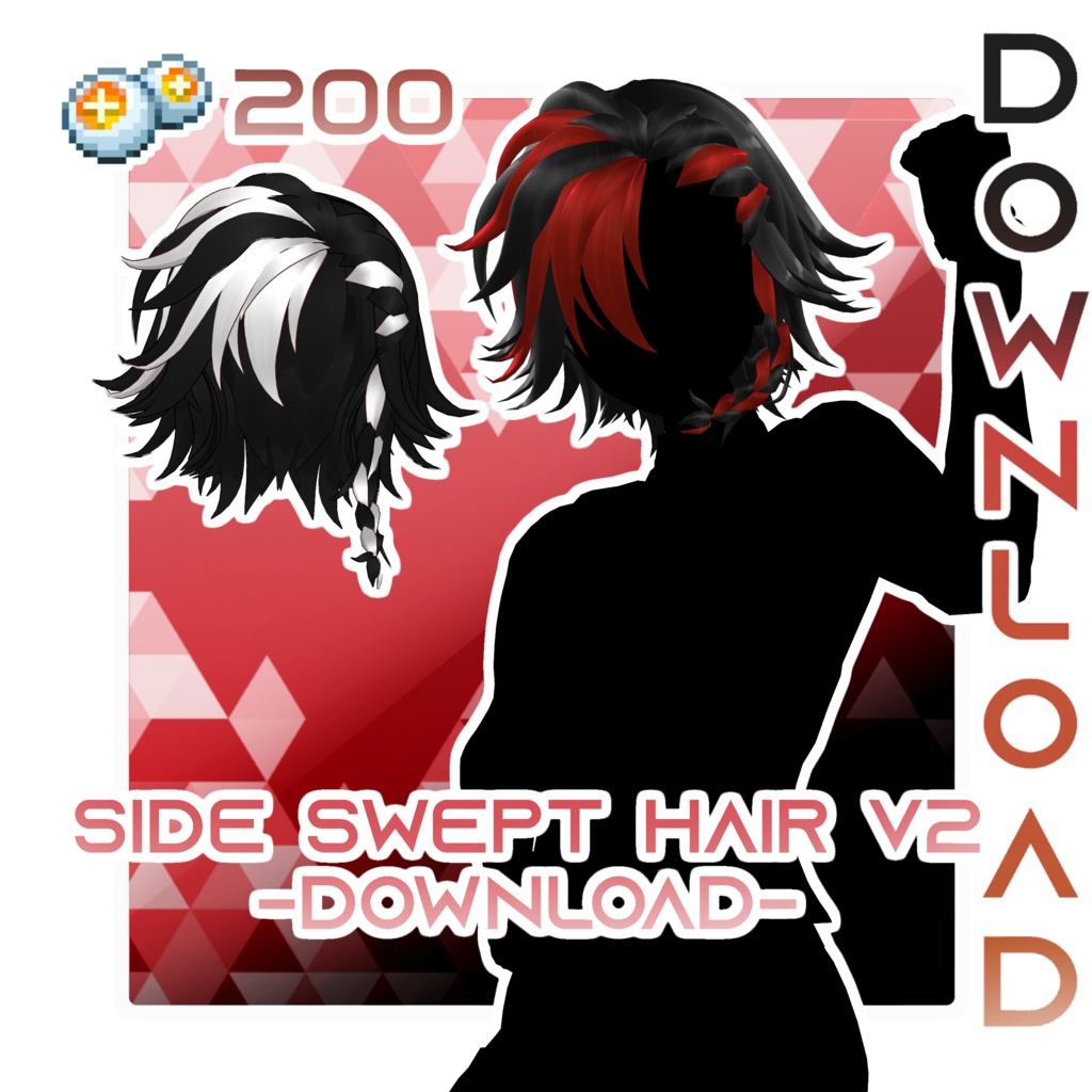 MMD // Side Swept Hair V2