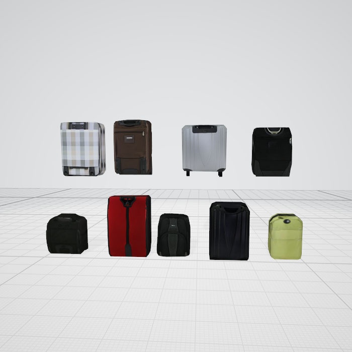3dモデル バック キャリーバック 9個