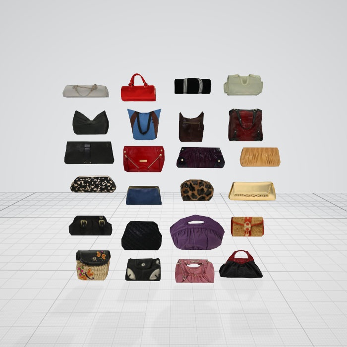 3dモデル　バック　２４個