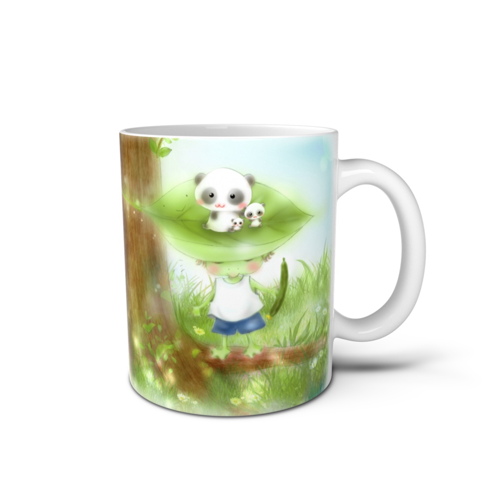 ぱんだきのこちゃん マグカップ ん?かっぱさん?