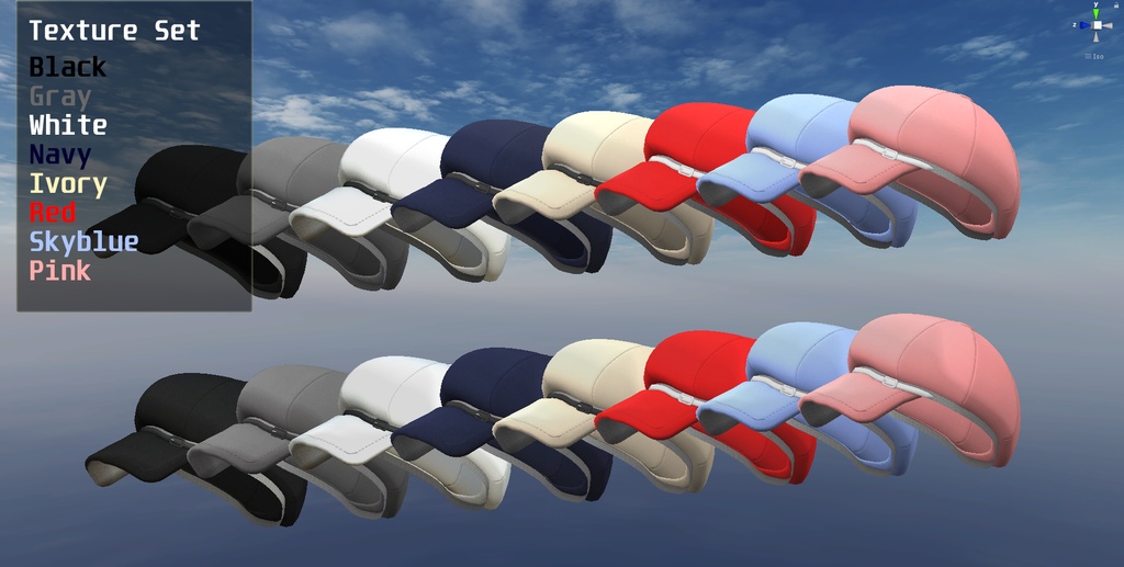 キャスケット「casquette」(テクスチャ差分8色)