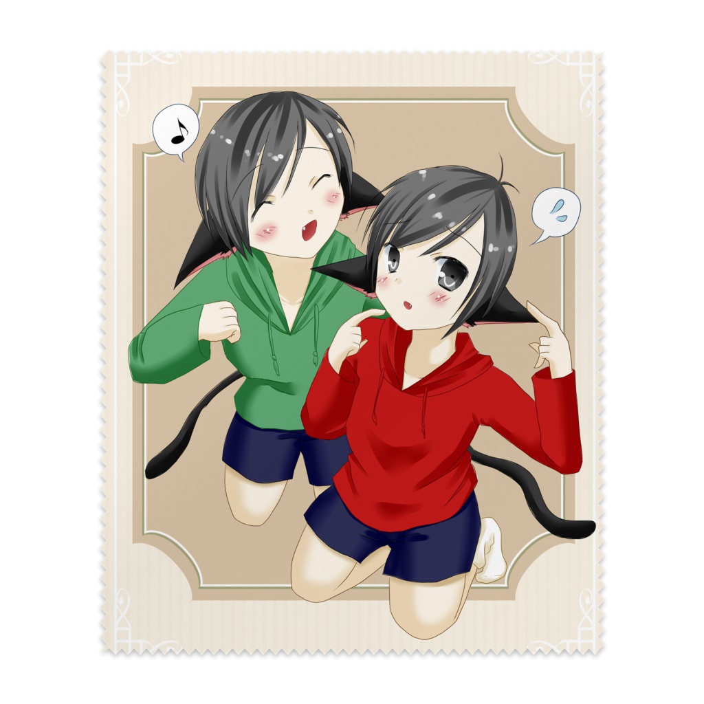 にゃんにゃん速度松メガネ拭き
