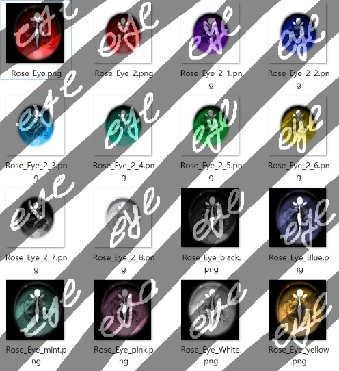 ローズ目玉テクスチャー (Rose Eye tex) 2 Type