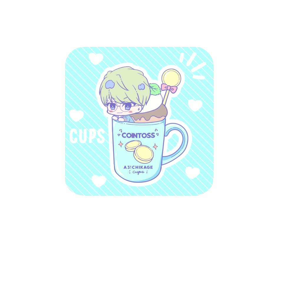 CUPS 角丸スクエア缶バッジ