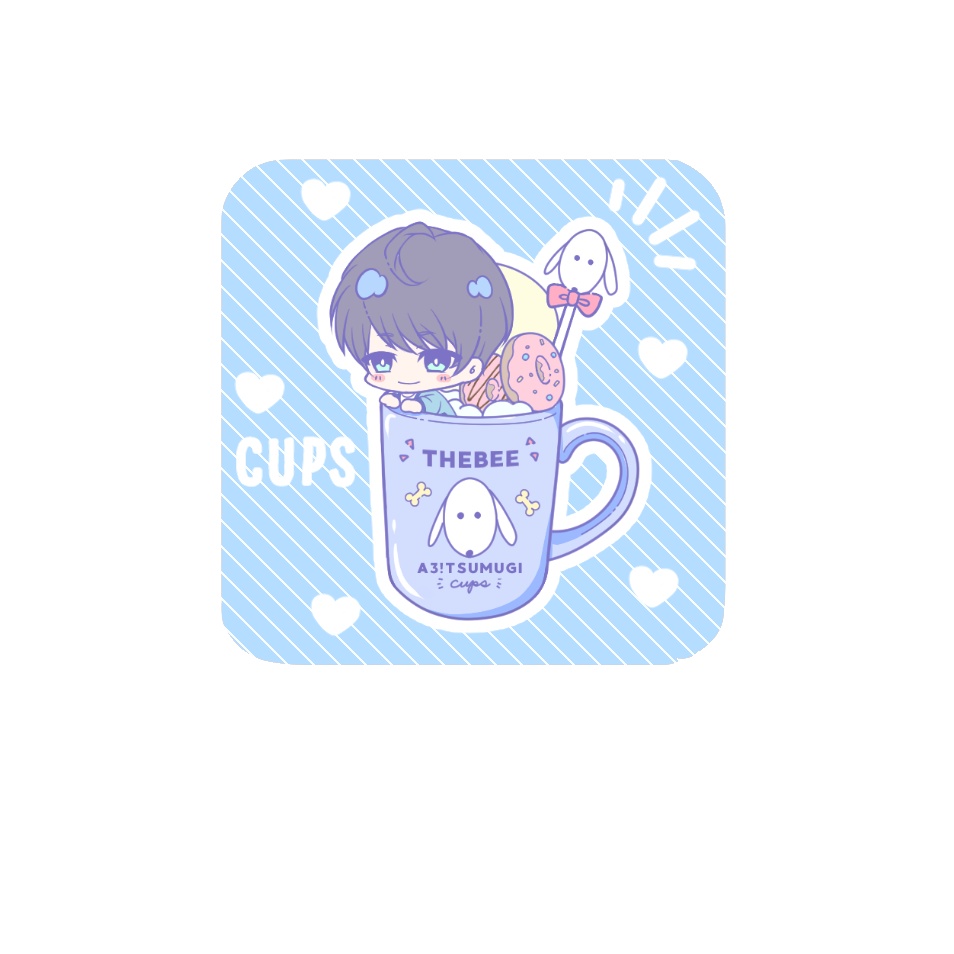 CUPS 角丸スクエア缶バッジ
