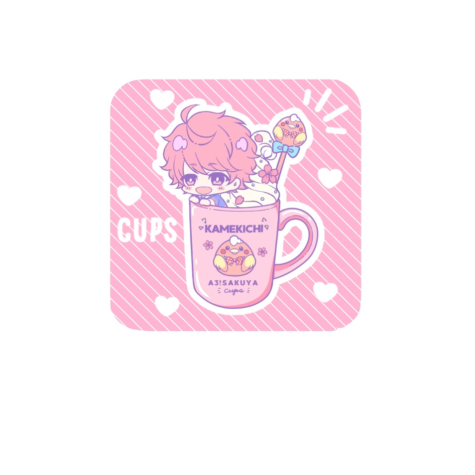 CUPS 角丸スクエア缶バッジ