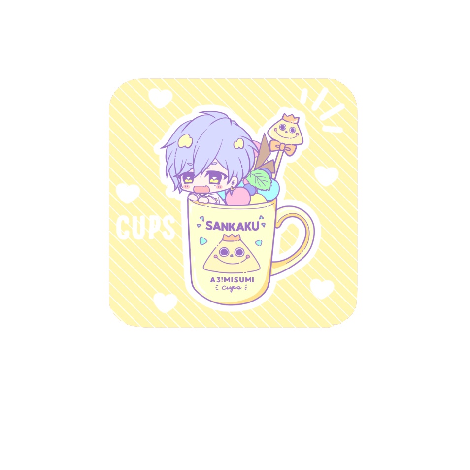 CUPS 角丸スクエア缶バッジ