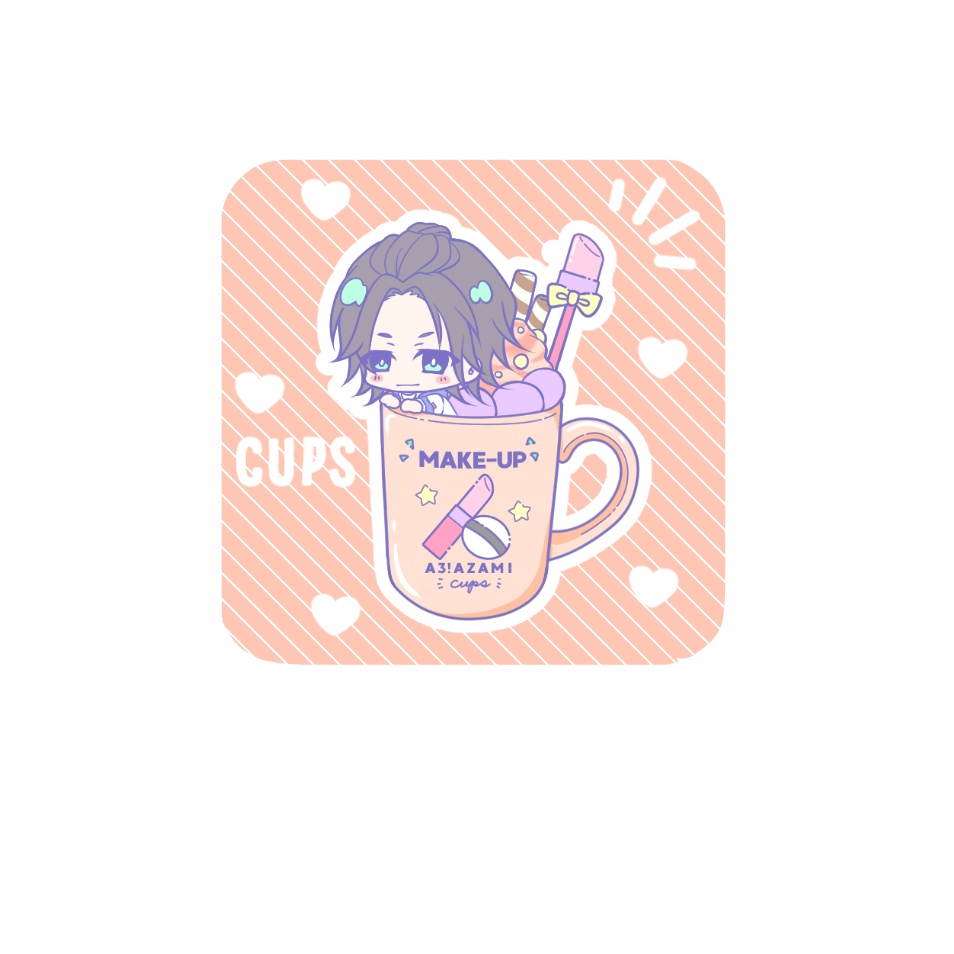 CUPS 角丸スクエア缶バッジ