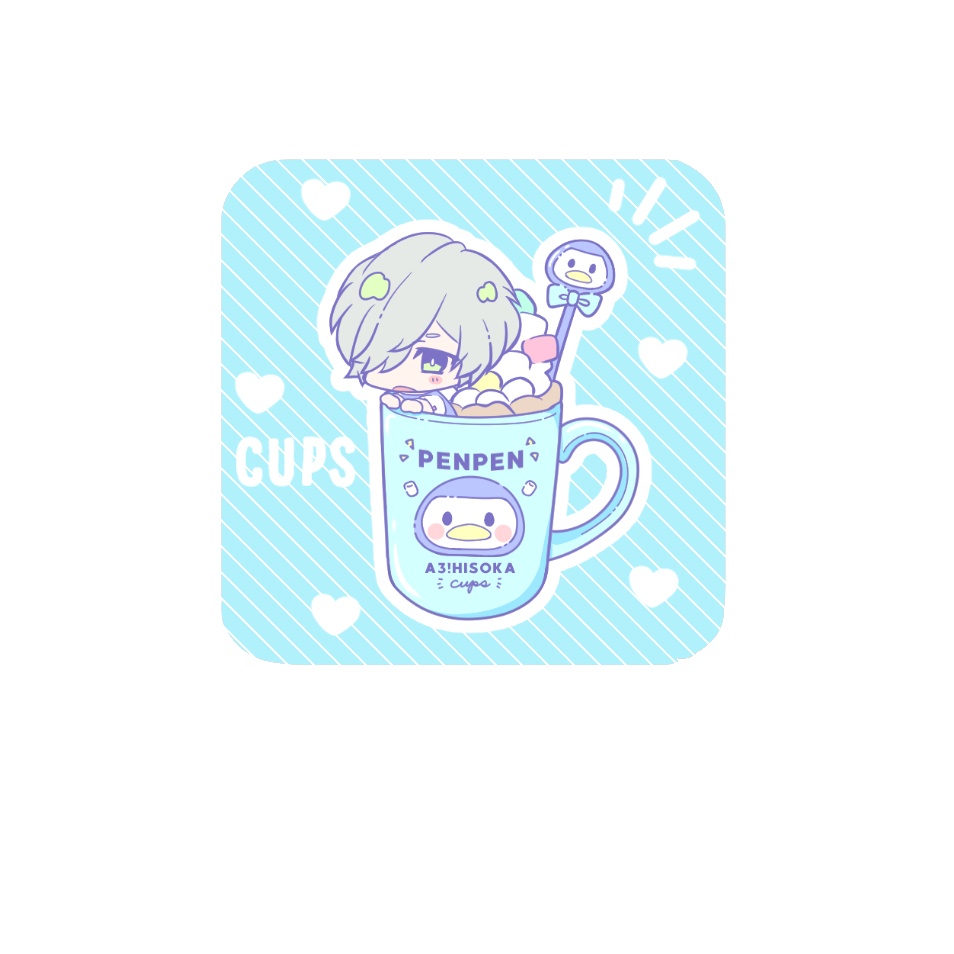 CUPS 角丸スクエア缶バッジ