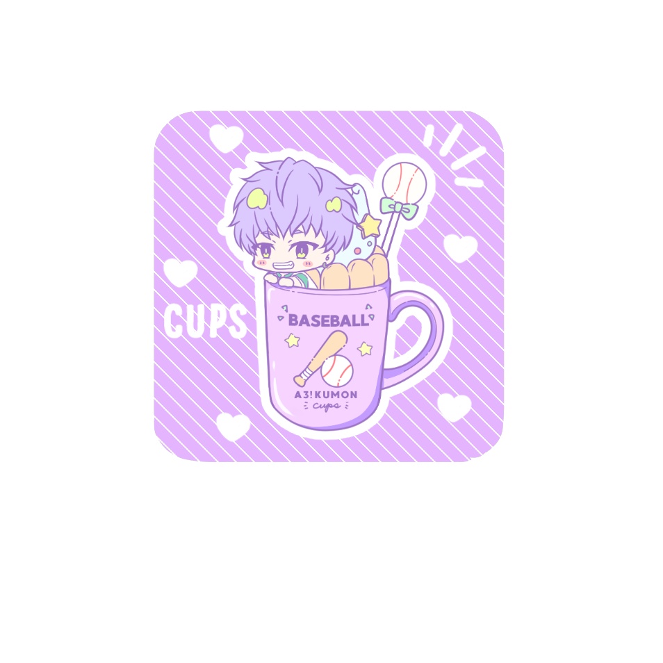CUPS 角丸スクエア缶バッジ