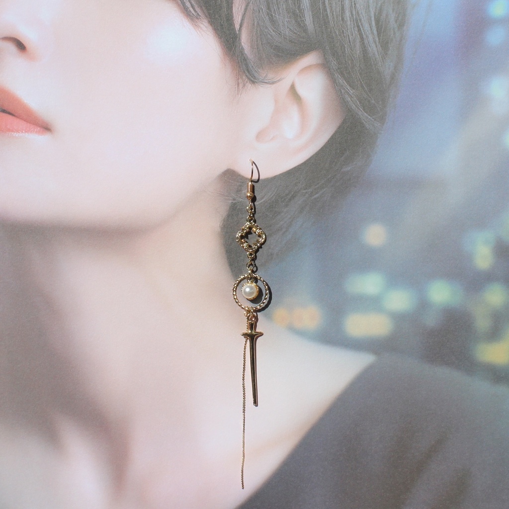 【おまけ付き】マオ誕生日記念モチーフピアス/イヤリング【探偵事務所桃源郷】