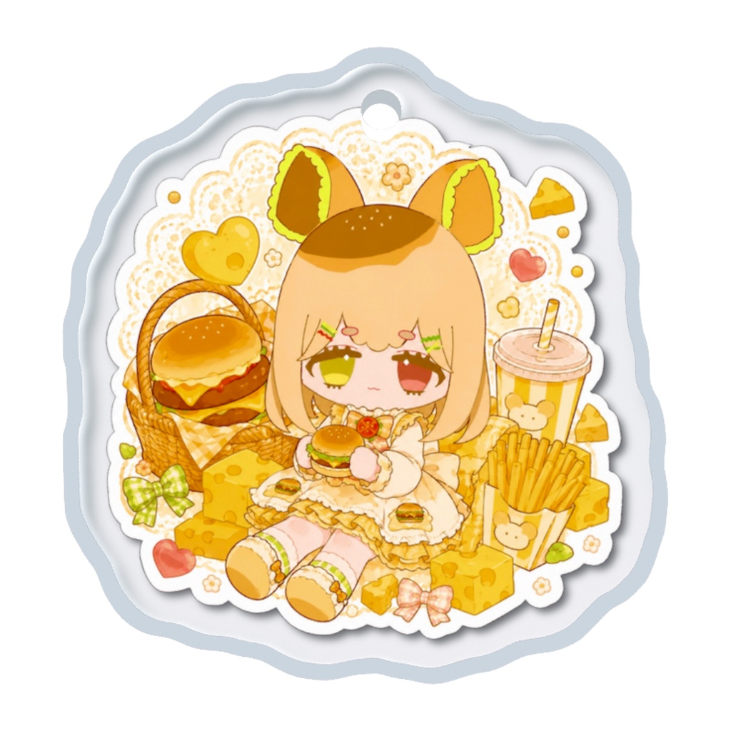 おでかけ住民チャーム【チーズバーガーのとろちゅみぃ】