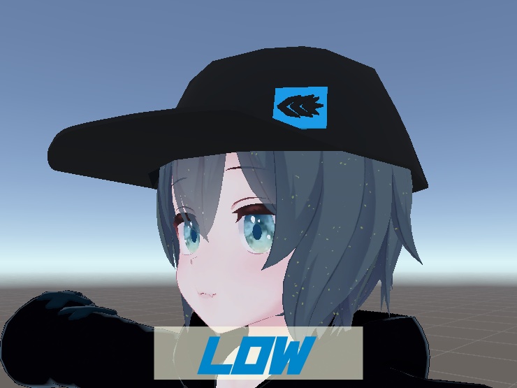 【想定:VRChat】CCWキャップ(帽子) ~ ラスクちゃん size ~ 2色3パターン