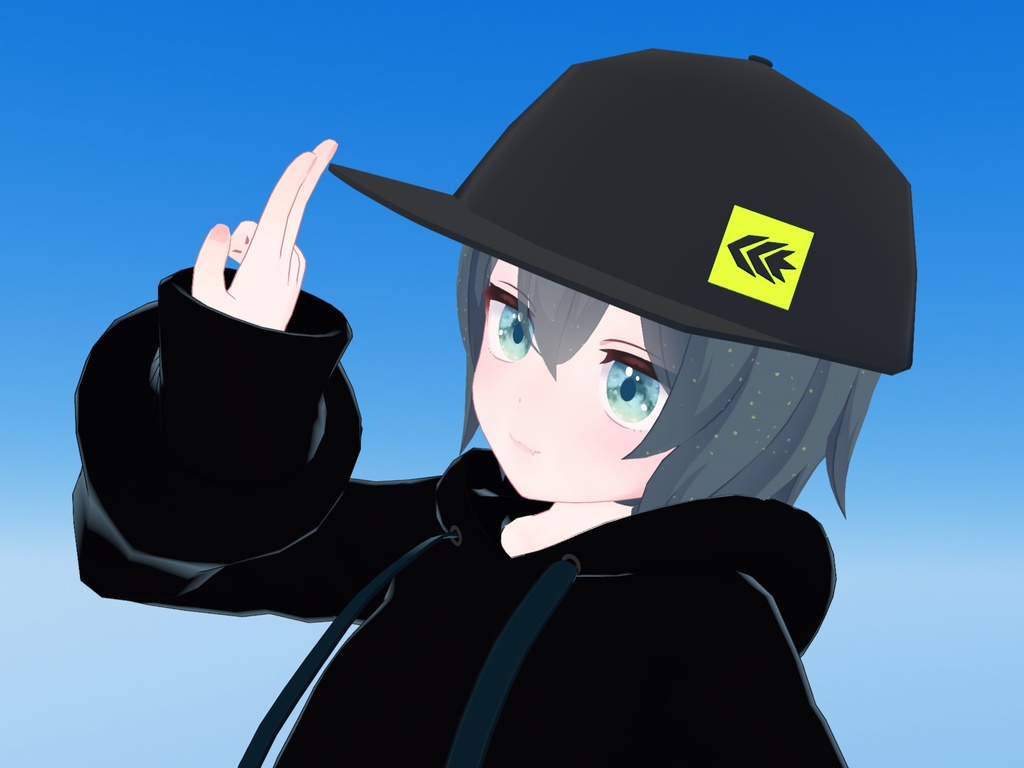 【想定:VRChat】CCWキャップ(帽子) ~ ラスクちゃん size ~ 2色3パターン