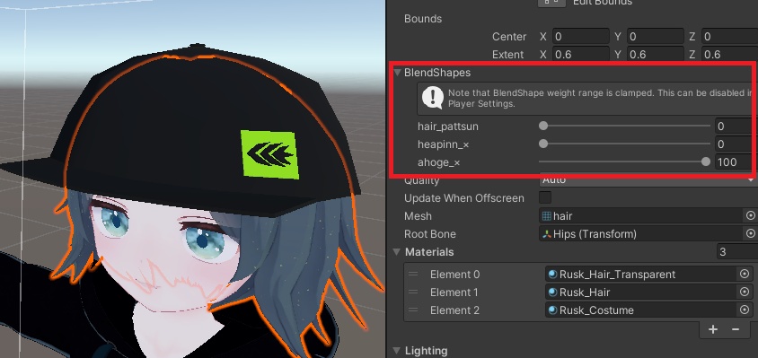 【想定:VRChat】CCWキャップ(帽子) ~ ラスクちゃん size ~ 2色3パターン