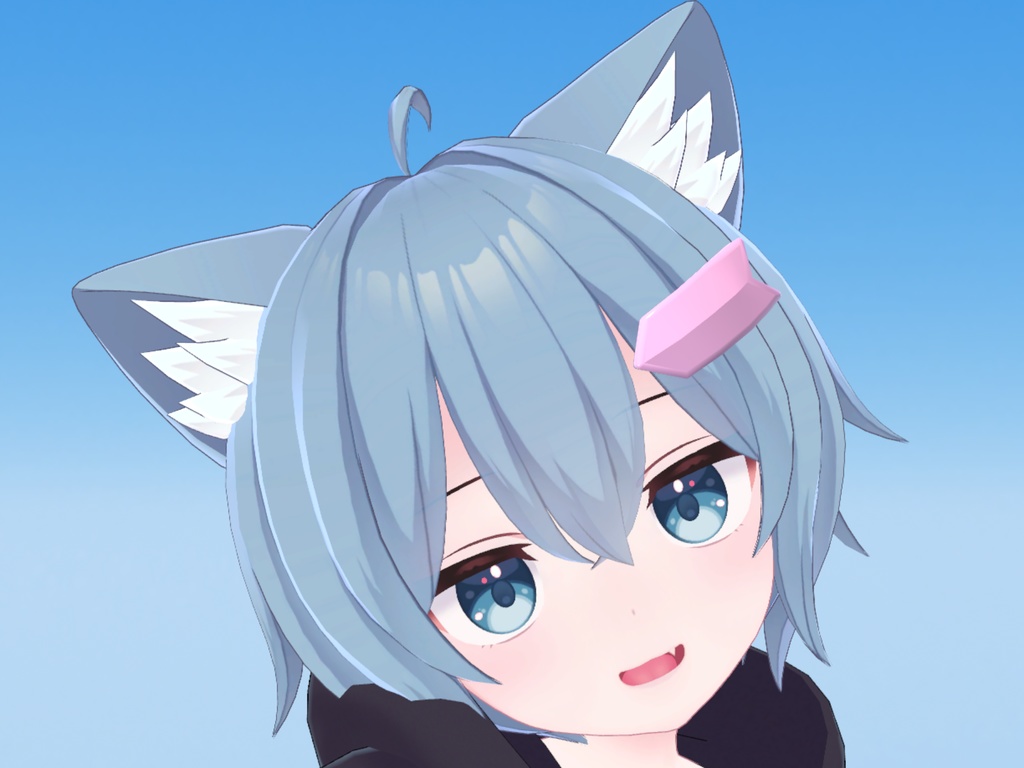 【想定:VRChat】初心者ヘアピン ~ ラスクちゃん用 ~ デフォルトヘアピンの上から簡単装着