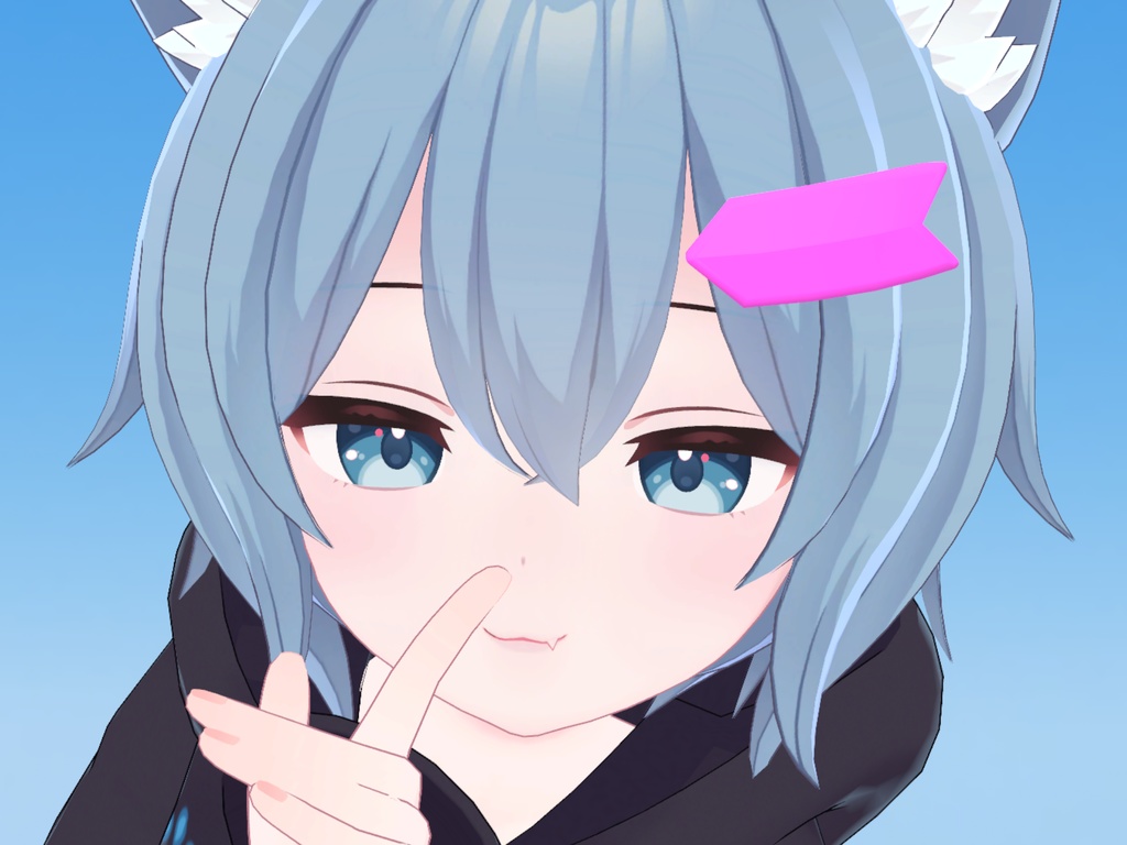 【想定:VRChat】初心者ヘアピン ~ ラスクちゃん用 ~ デフォルトヘアピンの上から簡単装着