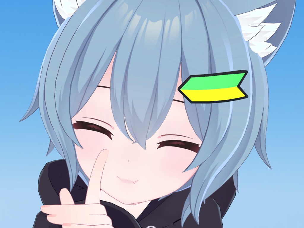 【想定:VRChat】初心者ヘアピン ~ ラスクちゃん用 ~ デフォルトヘアピンの上から簡単装着