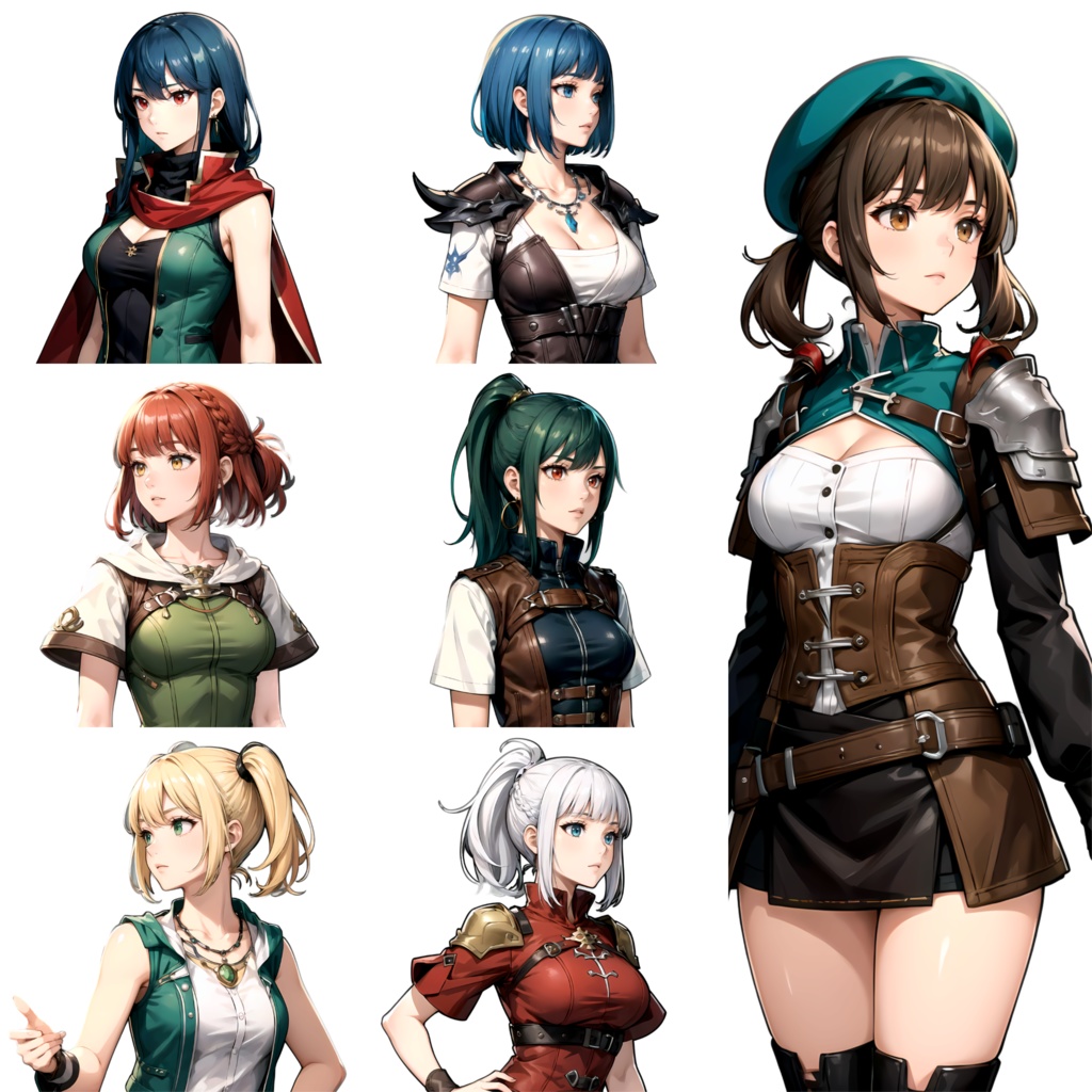 【TRPG/ゲーム/素材】立ち絵‗女性冒険者 vol.1