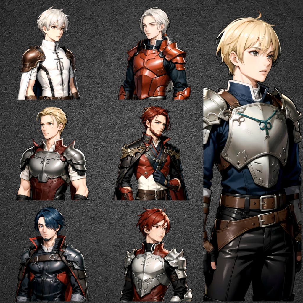 【TRPG/ゲーム/素材】立ち絵‗男性冒険者 vol.1