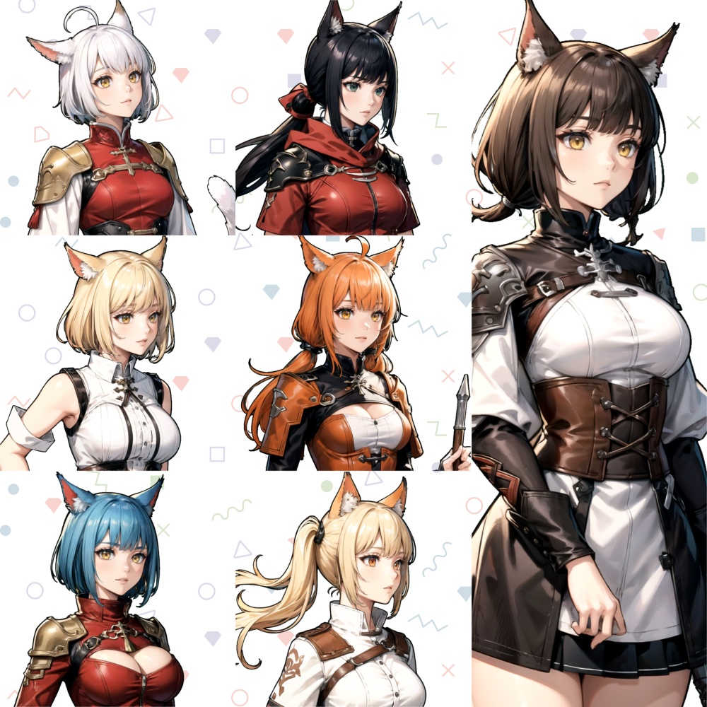 TRPG/ゲーム/素材】立ち絵‗猫耳冒険者 vol.1