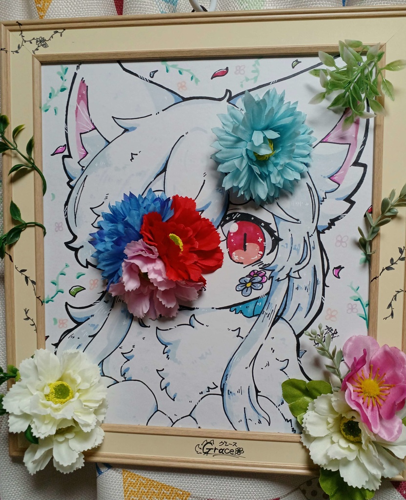 【一点物】手描き グレースちゃん色紙