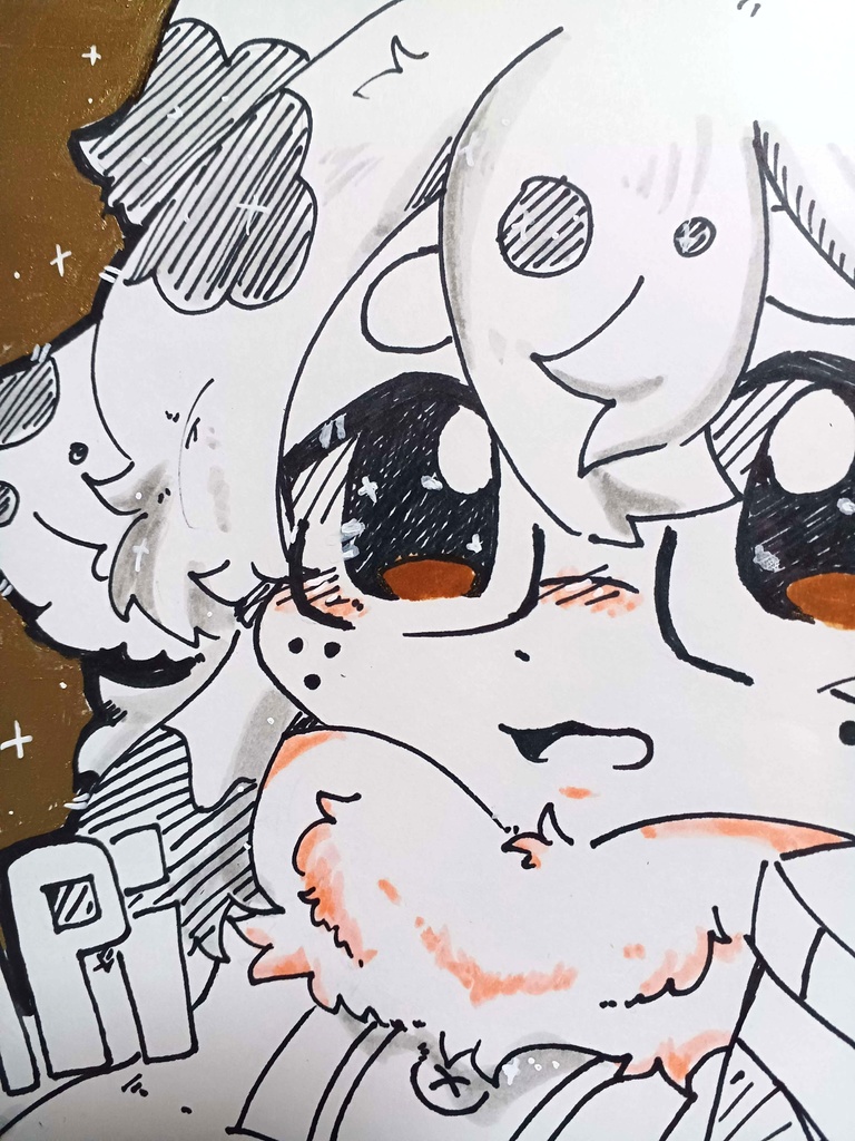 【一点物!】タピちゃん 手描き 色紙