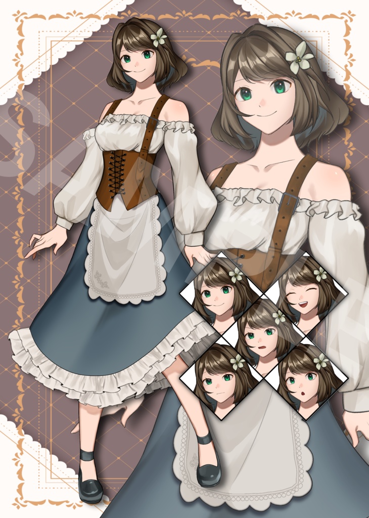【25日までセール】ゲーム・TRPG向け 汎用モブキャラ立ち絵(PNG&PSD)