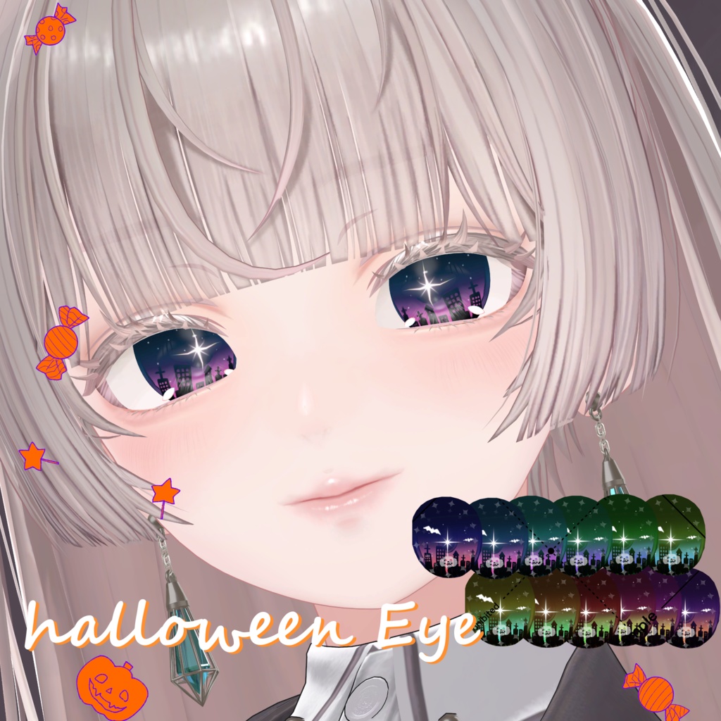 【LUMINA/Eku対応!】HalloweenEyeTexture【4 Avatar】