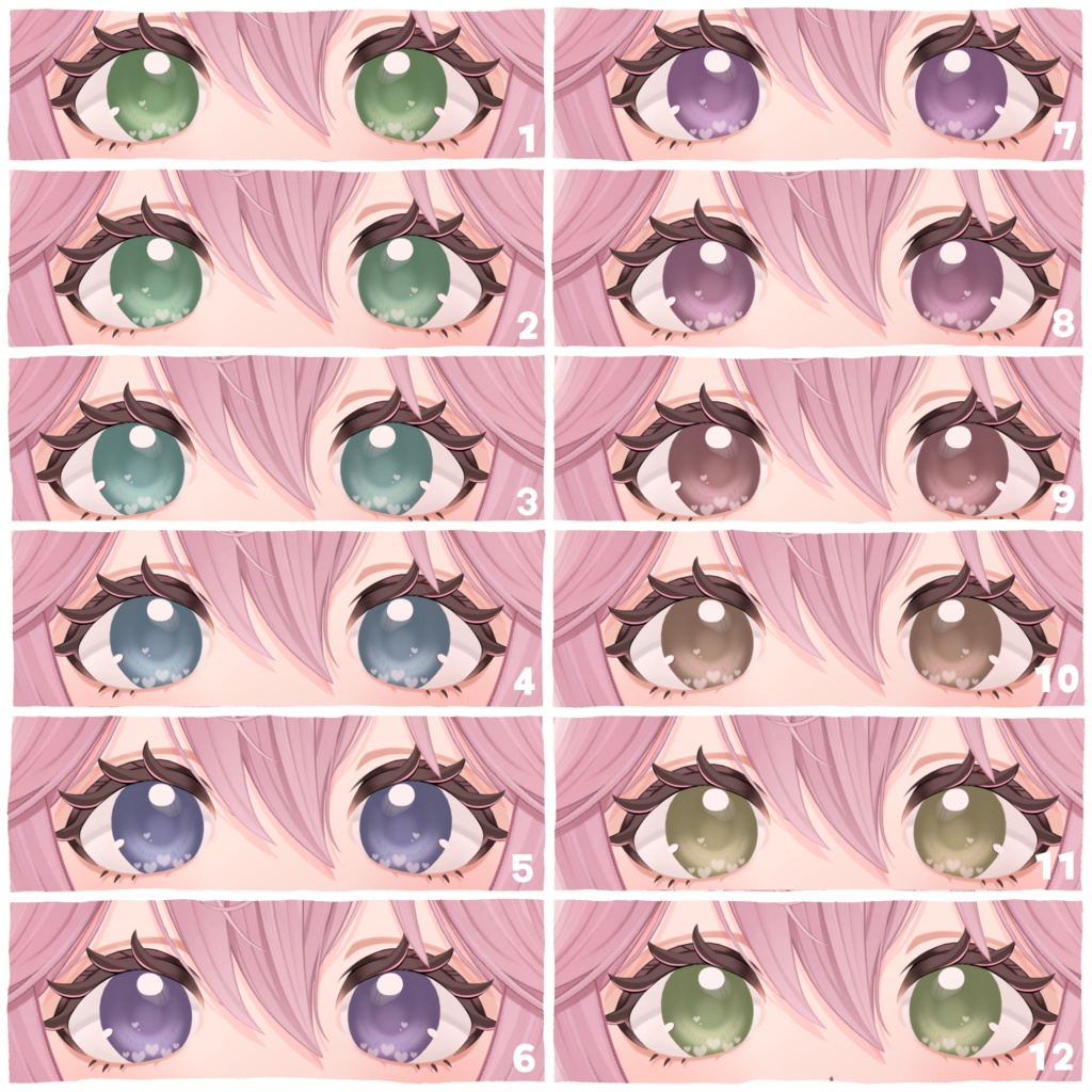 【クマリ対応!】36 Color🤍らぶつやEyeTexture【20 Avatar】