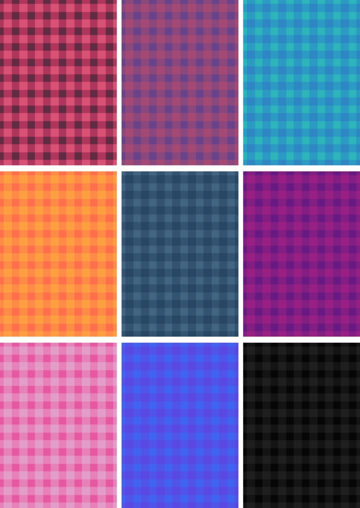 手書きギンガムチェック素材（A4サイズ）