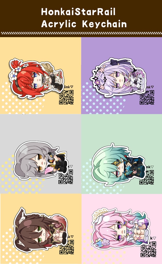 スターレイルアクリルキーホルダー【トリビー・キャストリス・アナイクス・星・帰忘の流離人・キュレネ】】