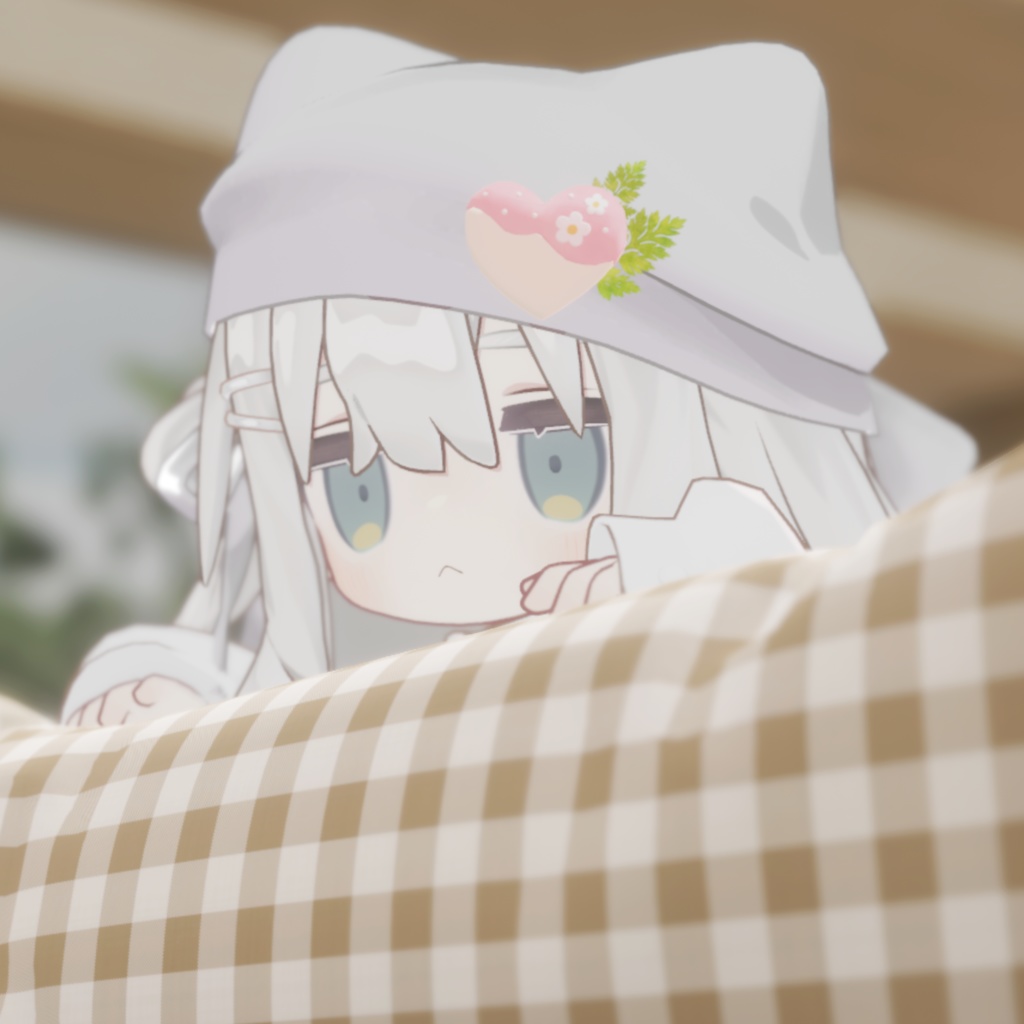 オレンジ&ハートチョコのヘアピン