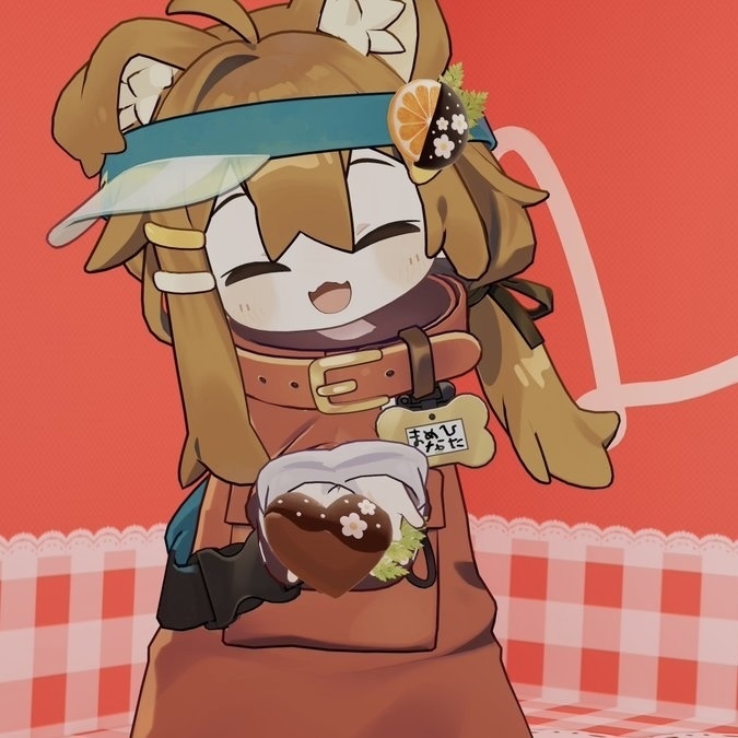 オレンジ&ハートチョコのヘアピン