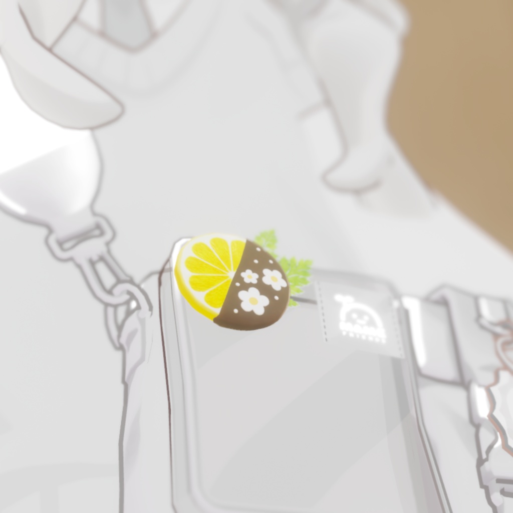 オレンジ&ハートチョコのヘアピン