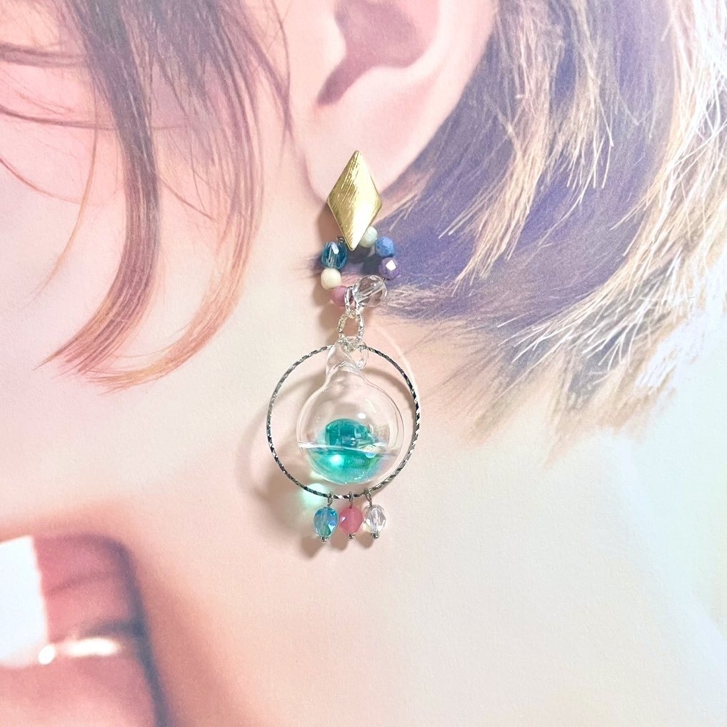 ☆展示☆【雨宿りのカエルのエチュード】ストーリーイメージアクセサリー