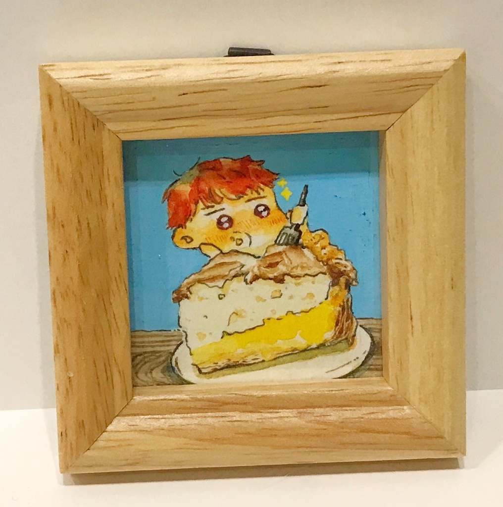 ほっぺが落ちそう(ミニ原画)