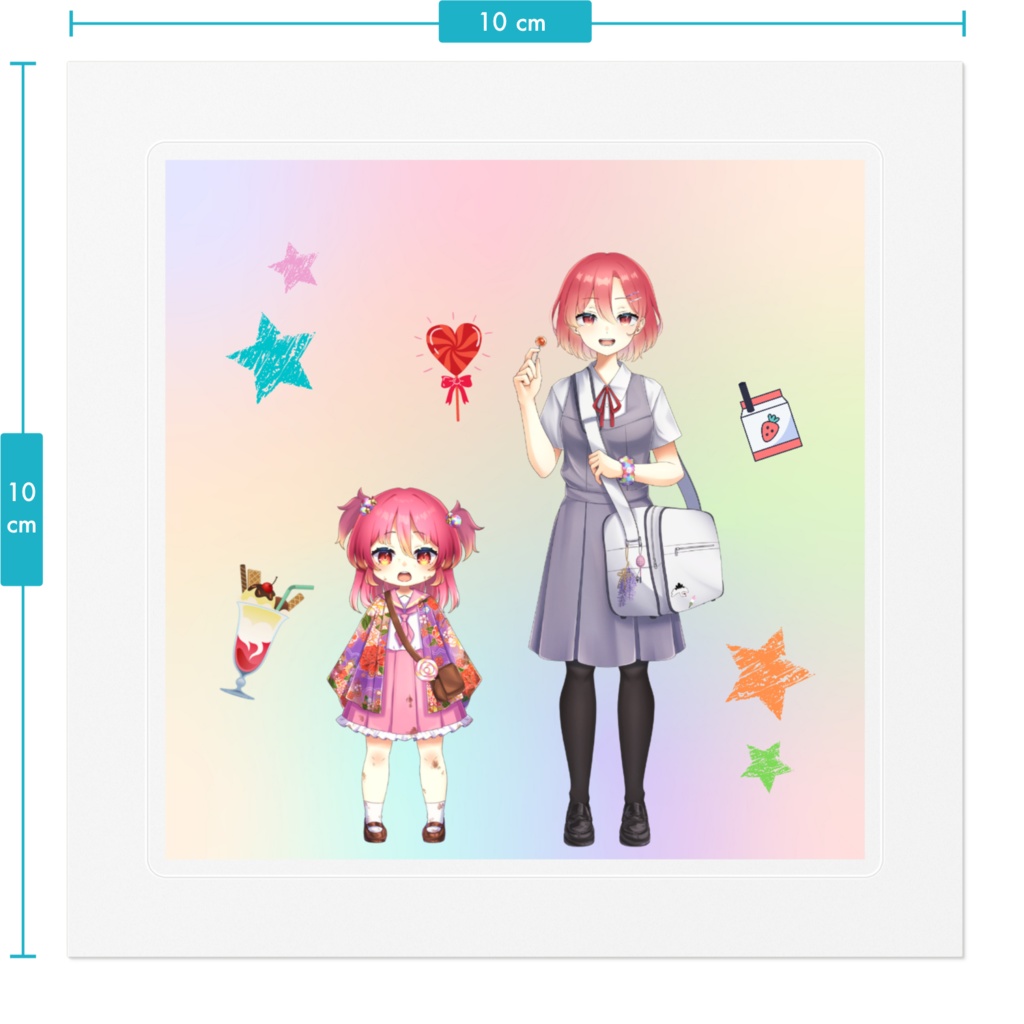 ちびすず&中学生すずステッカー