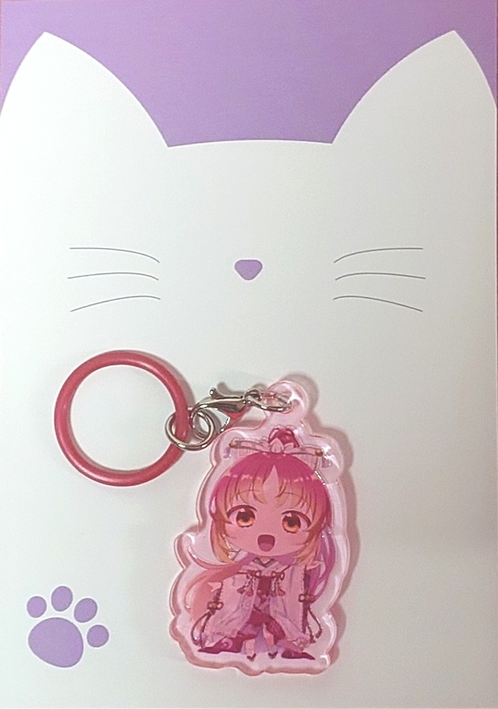 ポニテ鈴乃めじるしチャームセット(クリア&ピンク)