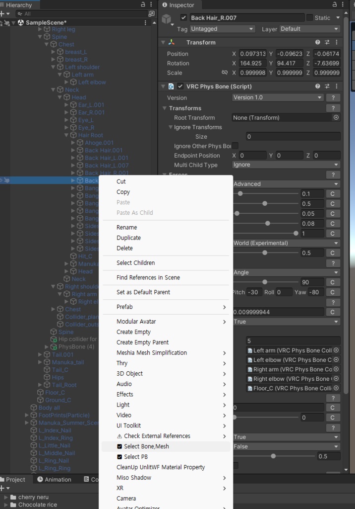 Bone<->Mesh & related PB Selector 