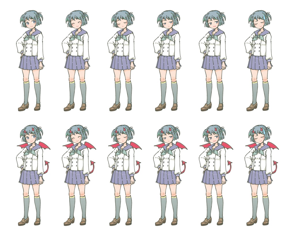 女の子・男の子 立ち絵、表情差分素材 まとめ