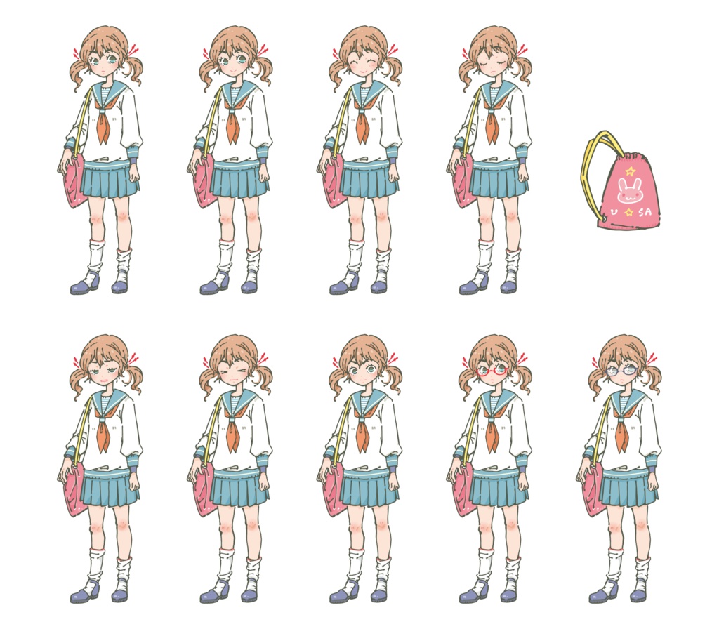 女の子・男の子 立ち絵、表情差分素材 まとめ