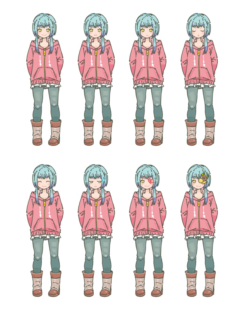 女の子・男の子 立ち絵、表情差分素材 まとめ