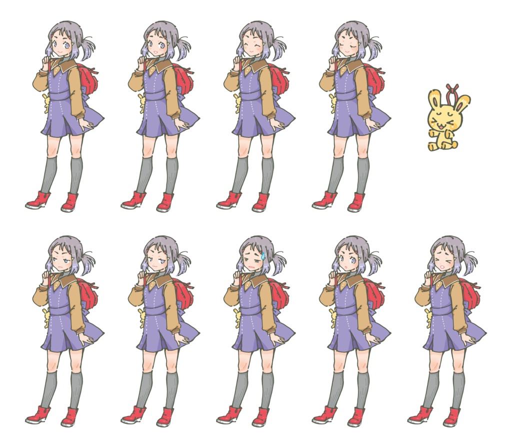 女の子・男の子 立ち絵、表情差分素材 まとめ