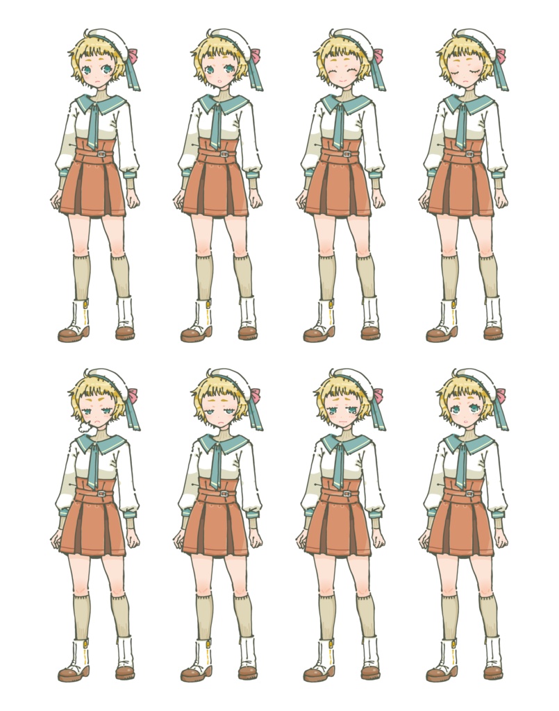 女の子・男の子 立ち絵、表情差分素材 まとめ