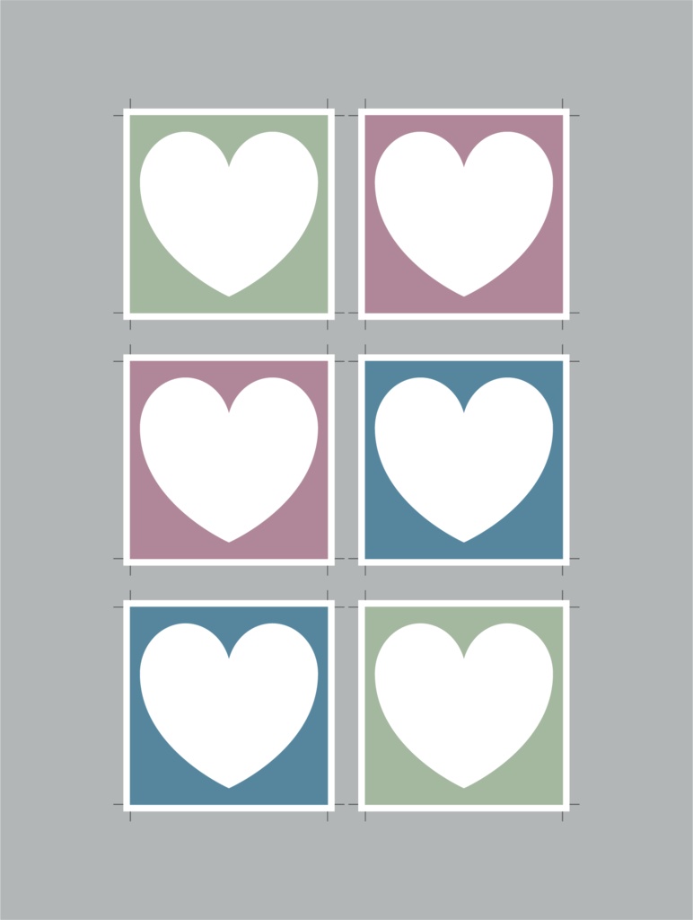 コンビニL判でハートシールが6Pプリントできるやつ(ネップリ用)