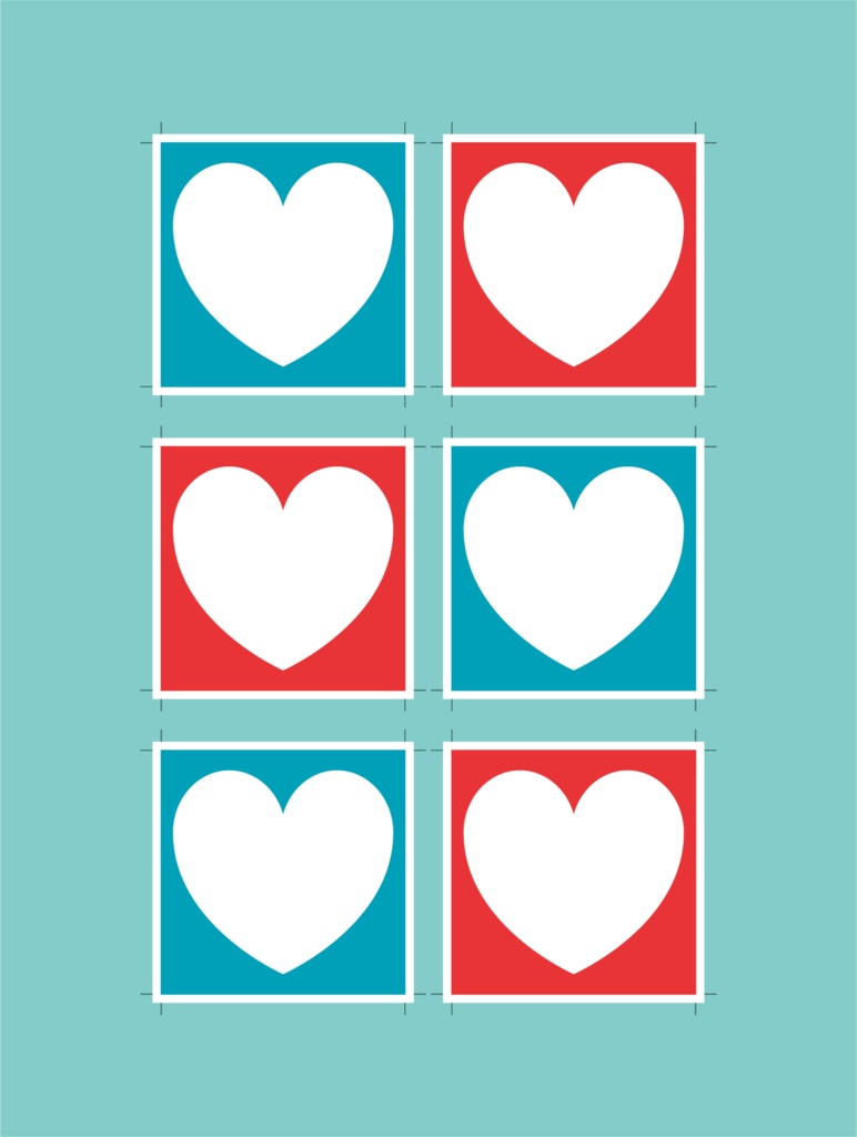 コンビニL判でハートシールが6Pプリントできるやつ(ネップリ用)